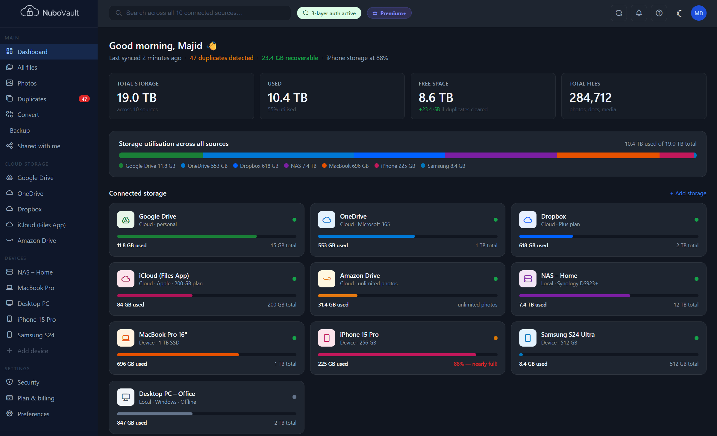 NuboVault Dashboard